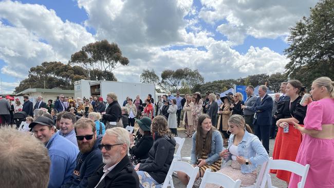 The crowd watches the Fashions on the Field at the 2022 Hamilton Cup.