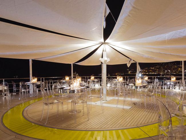 Stella Maris superyacht being sold by Gold Coast based Yacht Boat Brokerage boasts a great outdoor entertaining area.