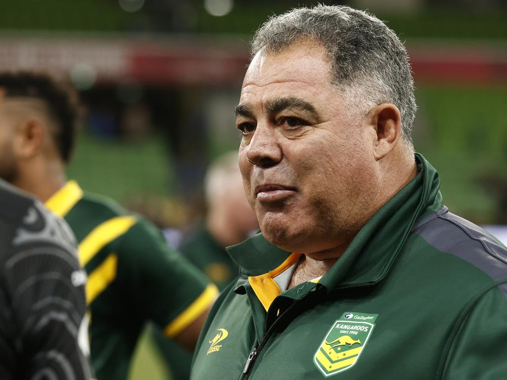 Mal Meninga’s Kangaroos job is safe, despite a record loss to the Kiwis. Picture: Getty Images