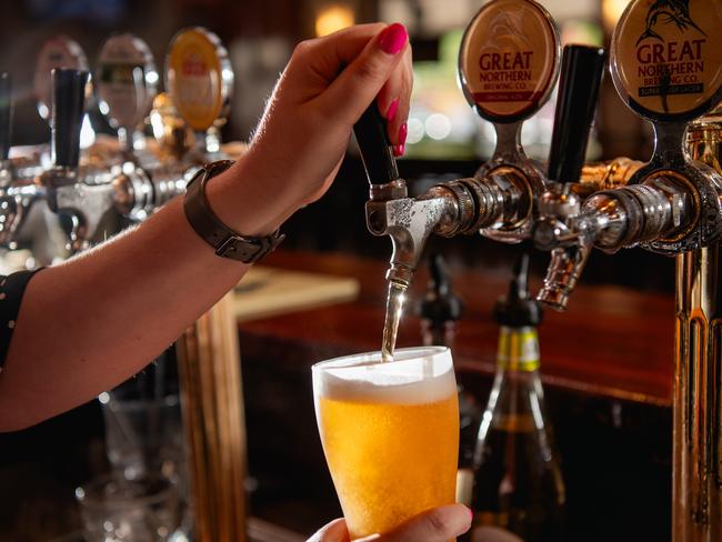 Generic imagery of beer pour at Hotel Darwin. Picture: Pema Tamang Pakhrin