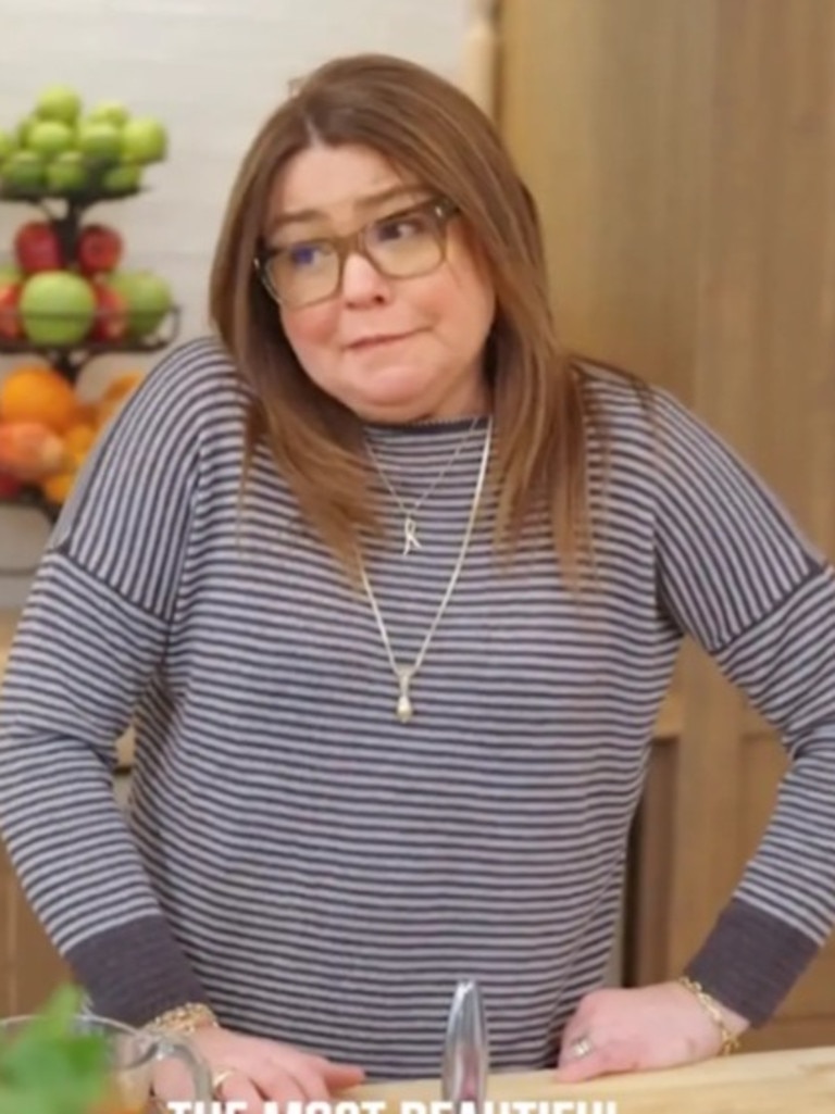 In her latest cooking video.