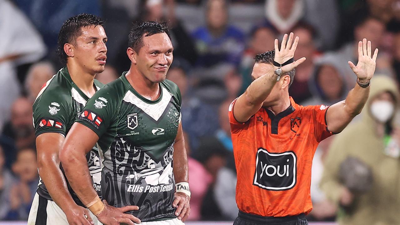 Rapana was sin-binned in the first half. (Photo by Mark Kolbe/Getty Images)