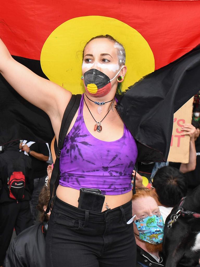 Thousands of people attended Invasion Day rallies in capital cities across Australia. Picture: William West/AFP