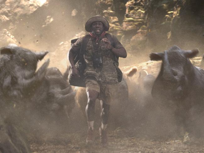 Kevin Hart finds himself in the middle of stampede in Jumanji: Welcome To the Jungle.