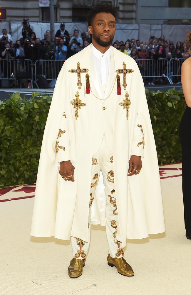 The late Chadwick Boseman at the Met Gala in 2018. Picture: Jamie McCarthy/Getty Images
