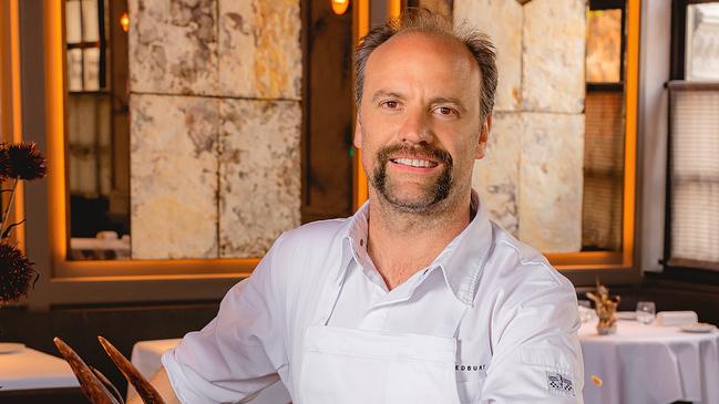 Chef Brett Graham at The Ledbury, which now has three Michelin stars.