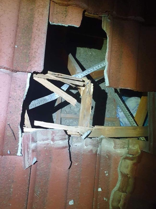 Kelvin Bitomsky’s Carrum Downs house was wrecked by the missile.