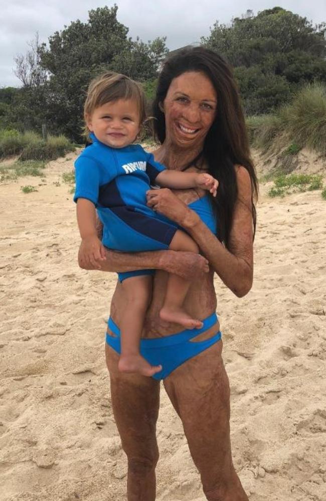 Turia Pitt with her son Hakavai, now two. Picture: Instagram