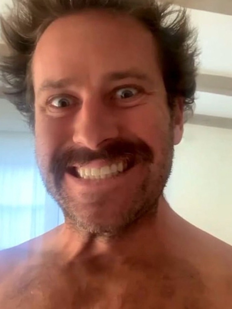 An Armie Hammer selfie taken from his private Instagram account.