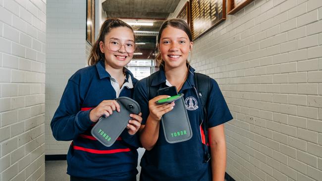 Port Lincoln High students: Sophie Lang, left, and Caitlin Cole. Picture: Robert Lang, ,