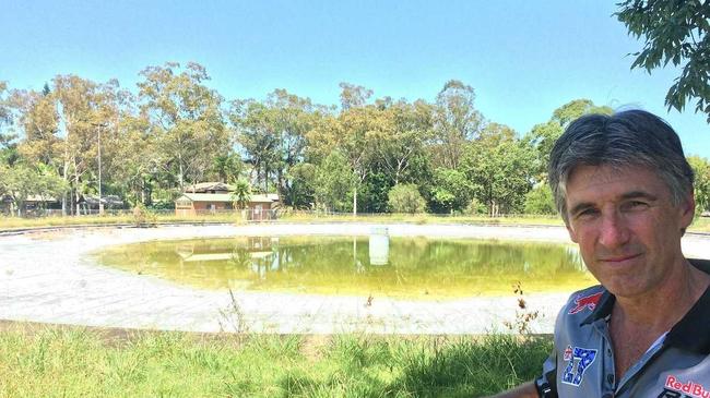 Lismore councillor Greg Bennett has kicked off a campaign to see the Lismore Lake Pool refurbished and reopened. Picture: Hamish Broome