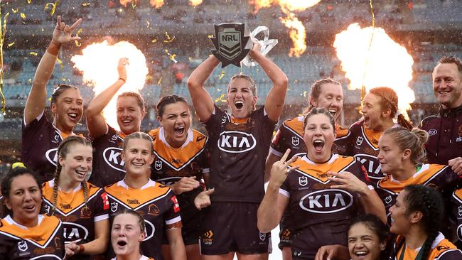 The Broncos will be chasing their fourth NRLW premiership in 2022. Picture: Cameron Spencer/Getty Images