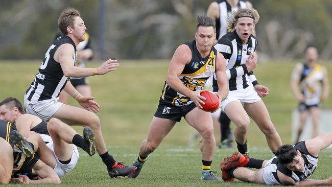 FEARLESS: Tiger Kieran Lovell helped the club to its first senior final last year. Picture: PATRICK GEE