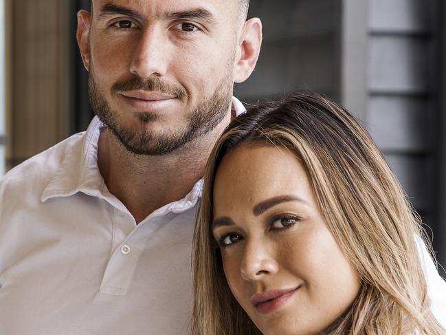 U on Sunday cover story: At home with Broncos captain Darius Boyd and his wife Kayla. Photo Mark Cranitch.