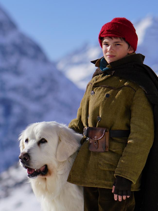 Sebastian’s dutiful canine companion, the mountain dog Belle. Picture: Icon Films