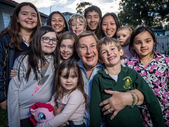 Kerryn Longmuir and some of her extended family. Picture: Jake Nowakowski