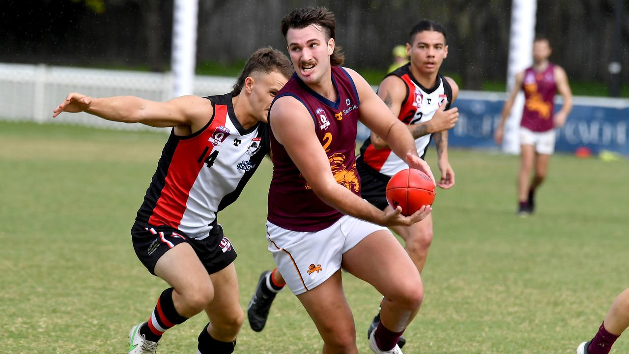 Palm beach Currumbin player ASHTON CROSSLEY QAFL Morningside v Palm beach Currumbin Saturday April 9, 2022. Picture, John Gass