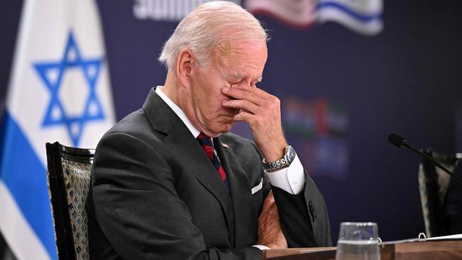 US President Joe Biden during a meeting in Israel this week. Picture: AFP