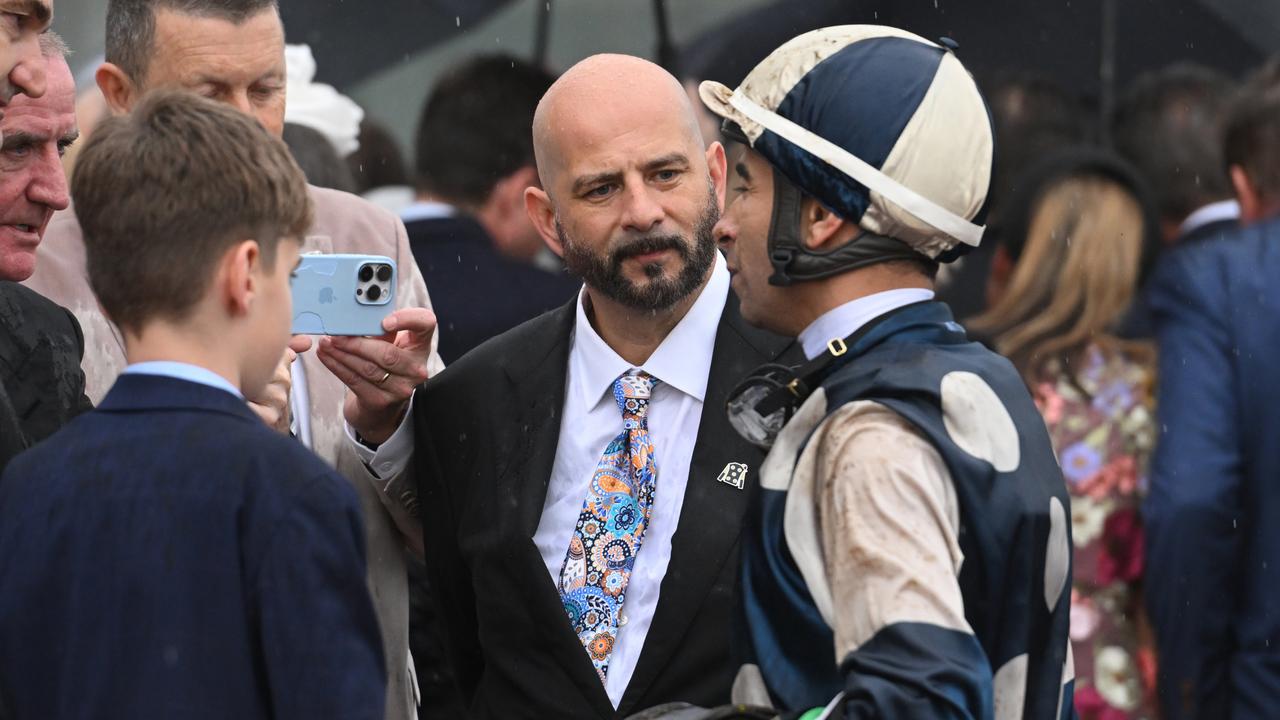 Ozzie Kheir (centre). Picture: Getty Images.