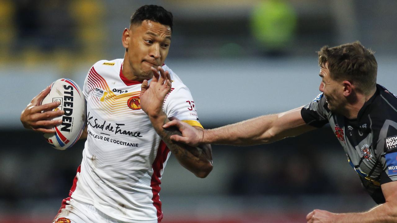 Israel Folau in action for Catalans Dragons.