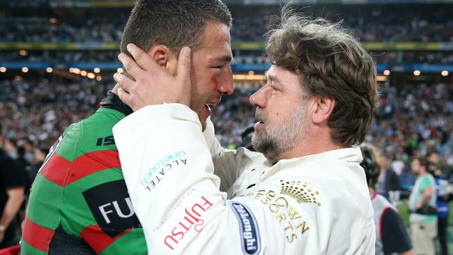 Sam Burgess and Russell Crowe have reportedly fallen out.