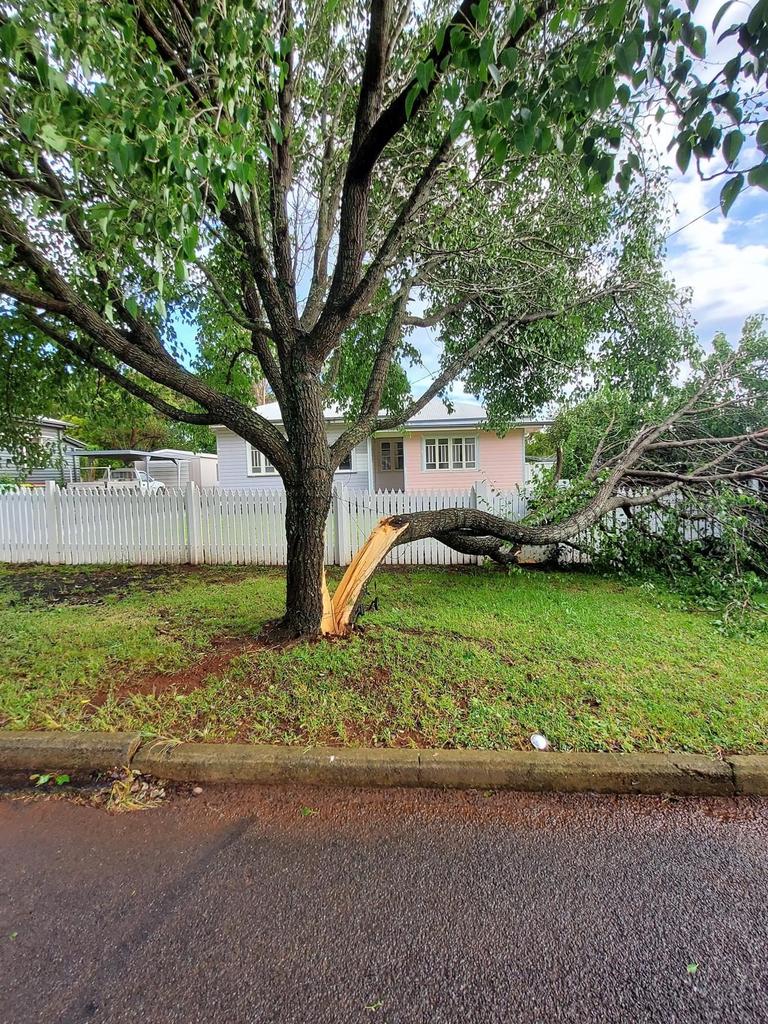 Readers upload images of the aftermath of the thunder and hailstorm in the Toowoomba region on Saturday night.