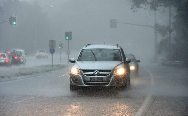 Wet weather in Currumbin. Photo: John Gass / Daily News. Picture: John Gass