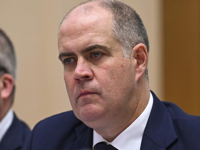 CANBERRA, AUSTRALIA, Newswire Photos. MAY 24, 2023: ABC Managing Director David Anderson during the Environment and Communications Senate Estimates at Parliament House in Canberra. Picture: NCA NewsWire / Martin Ollman