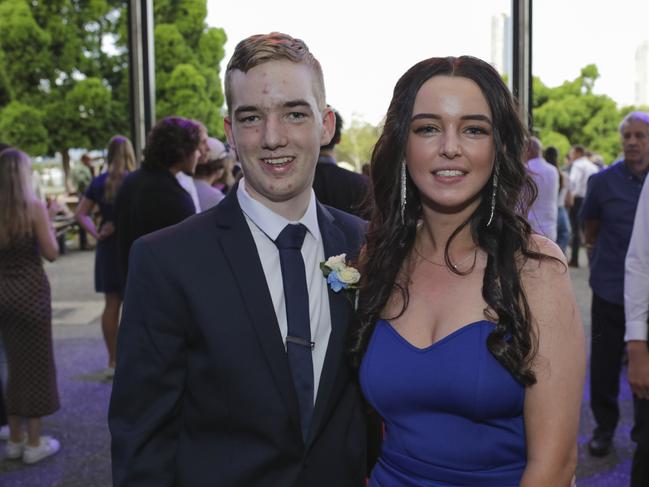 James Thompson and Matilda Tuner at the Coomera Anglican College Formal at HOTA. Picture: Marcelo Lang.