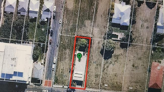 Brisbane City Council has bought 97 Chalk St, outlined in red, the tenth and final property needed to build a new park in Lutwyche. Picture: Brisbane City Council