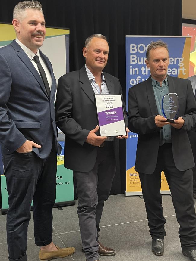 Oceaneer Marine Services won the Service Excellence award at the 2023 Bundaberg & District Business Excellence Awards.