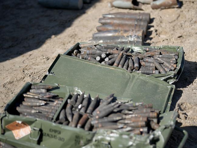 Bomb disposal experts from the Ukrainian State Emergency Service in the Kyiv region alone have already removed over 36,000 items of dangerous ordnance. Picture: Furlong/Getty Images