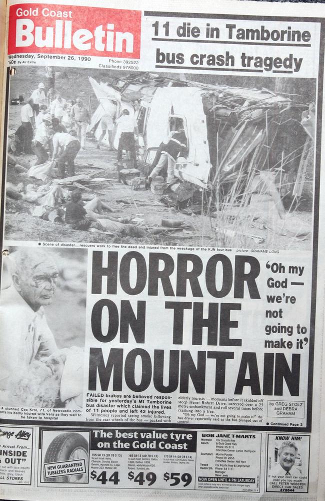 The Gold Coast Bulletin’s coverage of the bus crash.