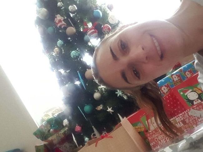 Wrapping Christmas presents is Samantha’s happy place. Picture: Supplied