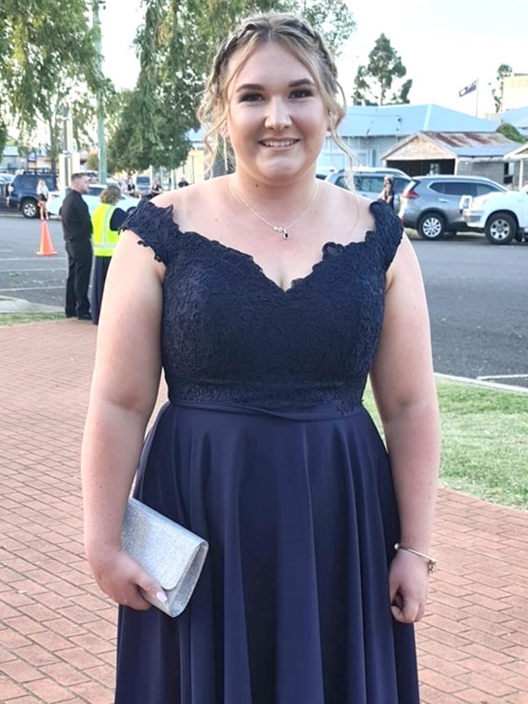 Nicole Dowling. Oakey State High School formal. Photo Sean Federoff