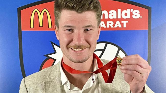 Matt Johnston won his first Henderson Medal on Monday. Picture: East Point Football Netball Club.