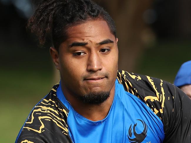 PERTH, AUSTRALIA - JUNE 16: Feleti Kaitu'u during a Western Force Super Rugby training session at UWA Sports Park on June 16, 2020 in Perth, Australia. (Photo by Paul Kane/Getty Images)