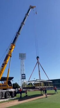 Drop-in wicket placed at TIO Stadium