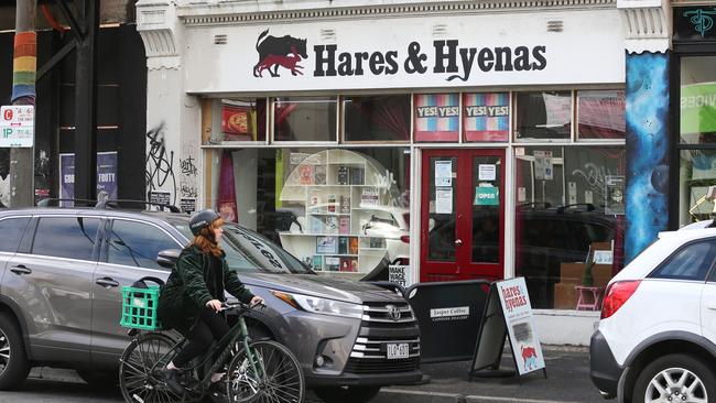 The Fitzroy LGBTQI book shop Hares and Hyenas. Picture: Tim Carrafa