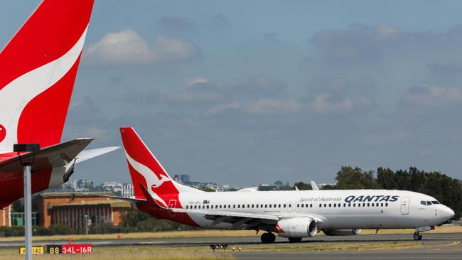 With Qantas ordered to pay $120m in fines and compensation for offering tickets on ‘ghost flights’, Woolworths and Coles face a much bigger financial blow if found guilty of misleading discounts. Picture: David Swift/NCA NewsWire