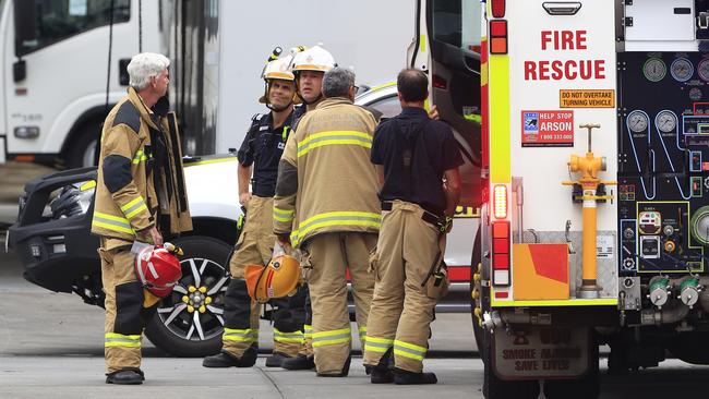 QFES firefighters at Gold Coast Isuzu. Picture: Adam Head