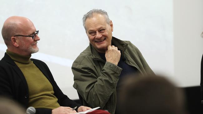 Performance artist Mike Parr, right, will hold a Q&amp;A session after his performance. Picture: LUKE BOWDEN