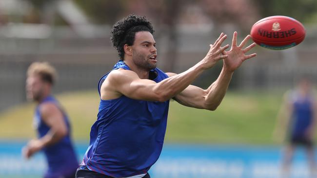 Western Bulldogs playmaker Jason Johannisen at training last week. Picture: David Crosling/AAP