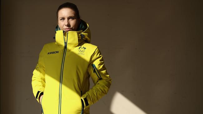 Katia Alexandrovskaya is pictured in her Australian team gear ahead of the 2018 PyeongChang Winter Olympic Games. Picture: Getty Images