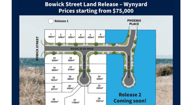 Blocks of subsidised land available at 28 Bowick St, Wynyard. Picture: realestate.com.au