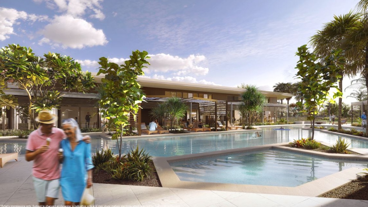 Artist render of over 50s community outdoor pool. Picture – contributed.