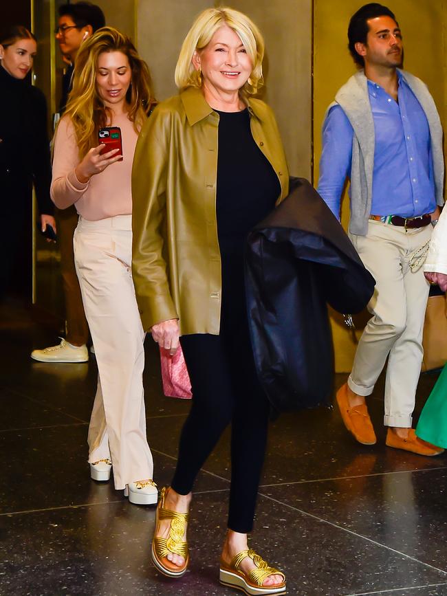 Martha Stewart is seen leaving NBC’s Today Show in New York City.