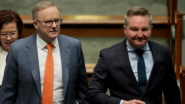 Prime Minister Anthony Albanese with Minister for Climate Change and Energy of Australia Chris Bowen. Picture: Getty Images