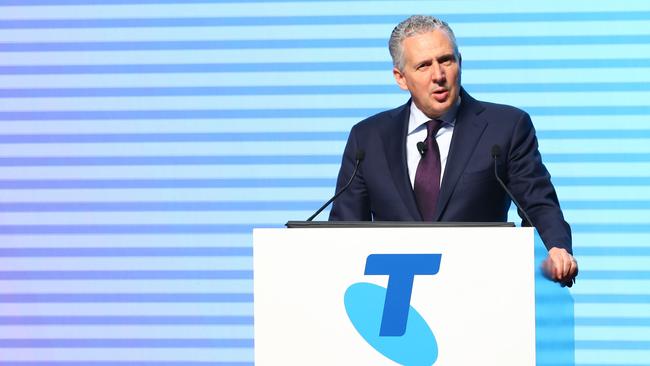 Telstra CEO Andrew Penn pictured in Sydney at Telstra Investor day. Picture: Renee Nowytarger