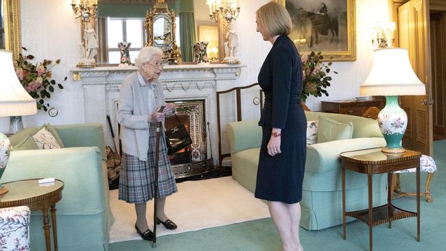 The Queen with British Prime Minister Liz Truss earlier this week. Picture: Getty Images